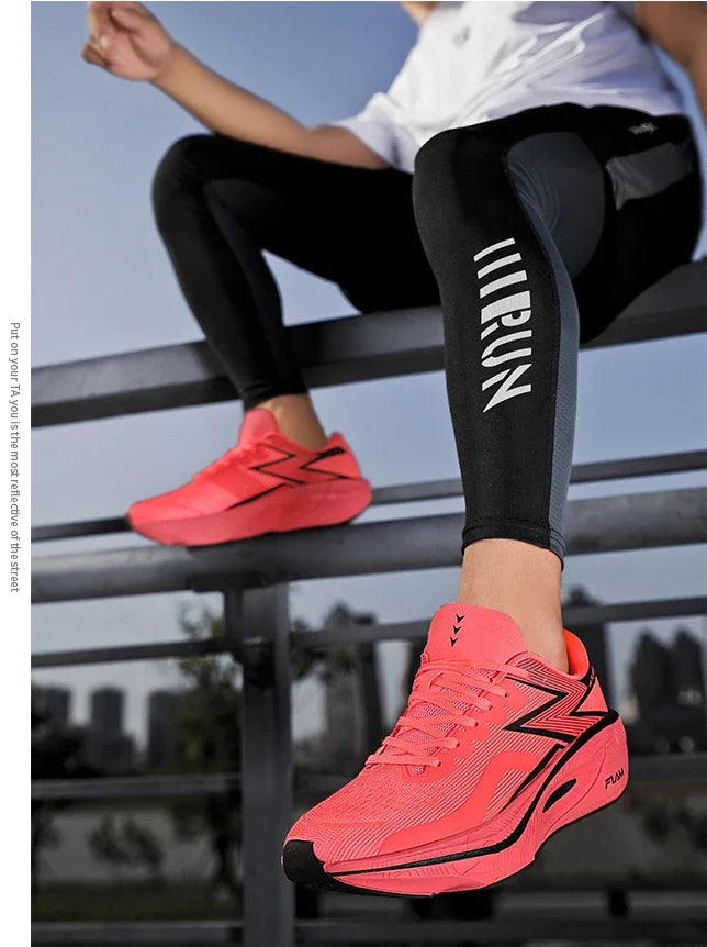 Running Shoes Carbon Board Speciality Marathon Men Sports Breathable Lightweight Women's Comfortable Athletic Nonskid Sneakers