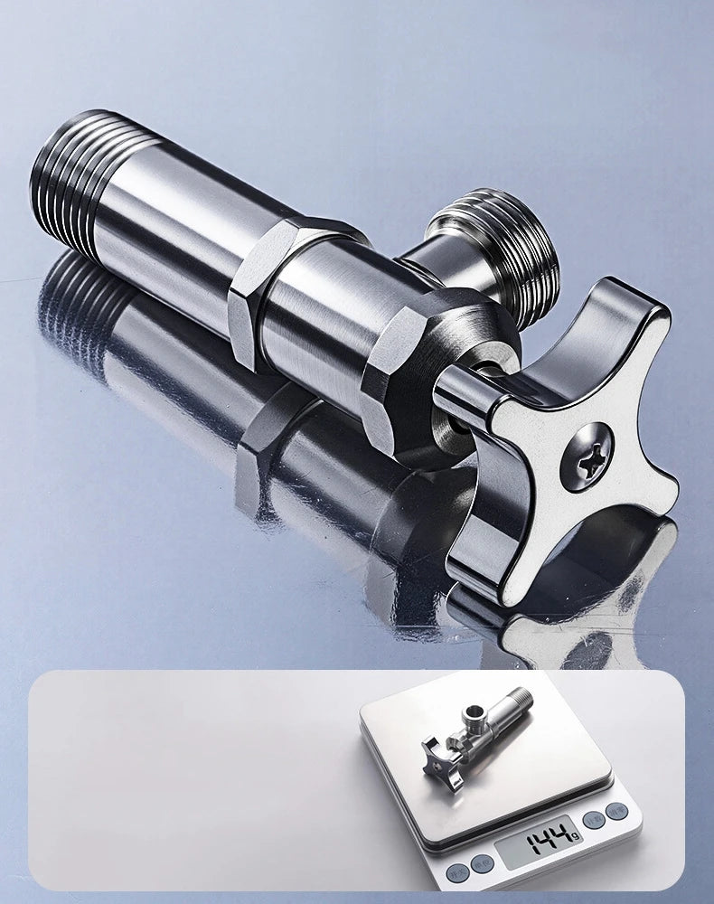 Stainless Steel Bathroom Quick Opening Triangle Valve Faucet Accessories Thickened Triangle Valve For Hot and Cold Water