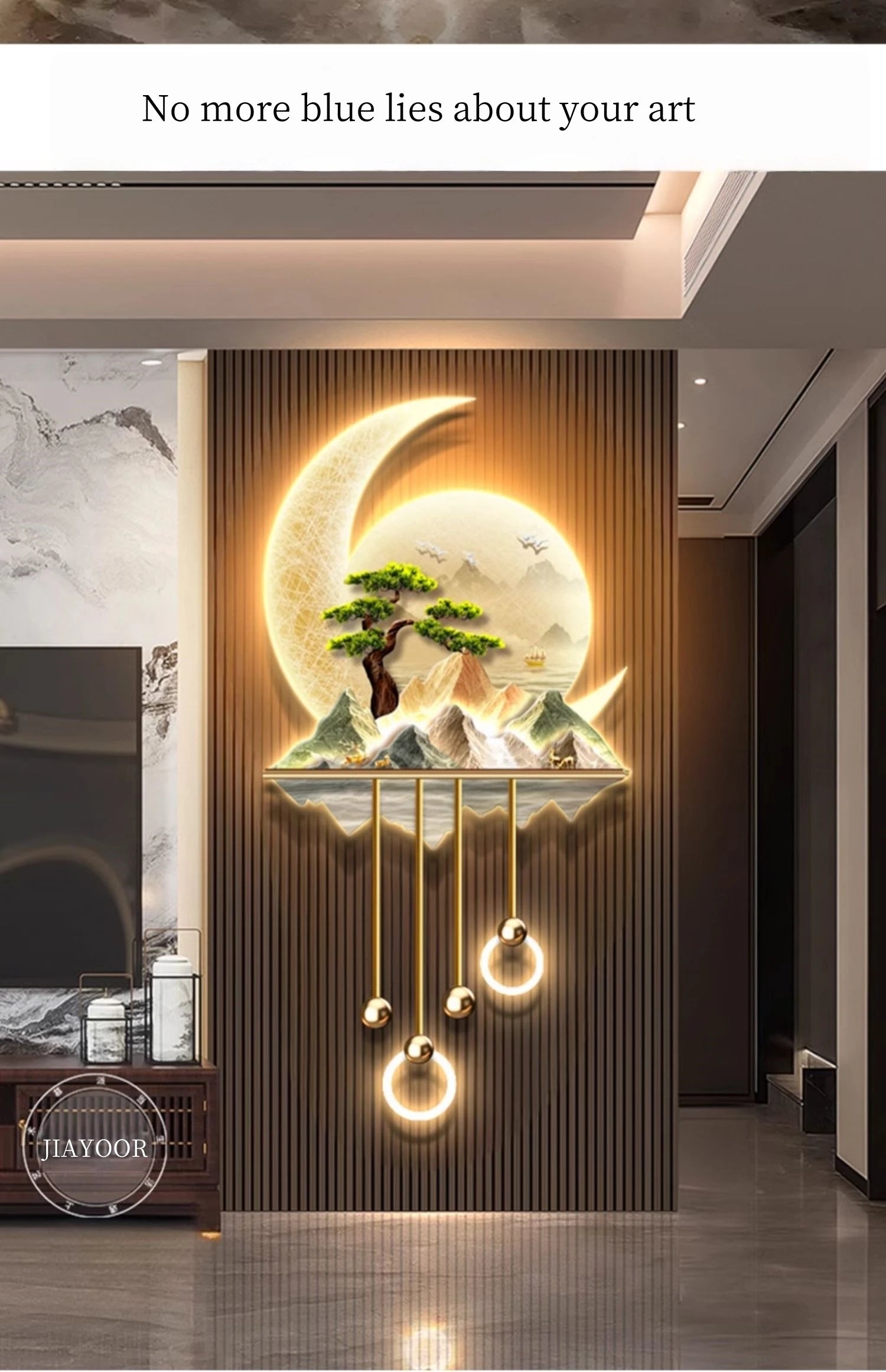 Modern Creative Entrance LED Mural Light For Corridor Living Room Dining Study Hanging Painting Lustre Home Decoration Wall Lamp