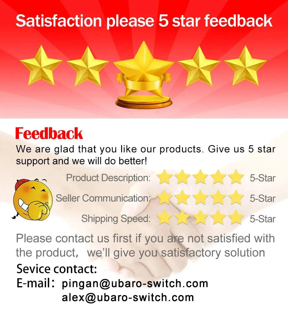 UBARO 86×86mm 1/2/3/4 Gang WiFi Smart Touch Switch, Tuya App/Voice Control, Timer, 2-Way/1-Way, Neutral Required