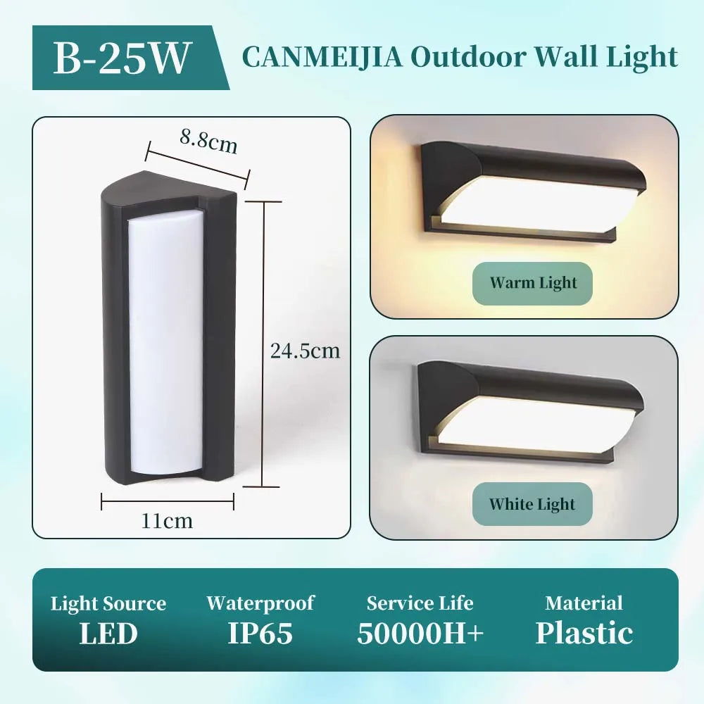 Outdoor LED Wall Lamp Waterproof Exterior Wall Light For Porch Garage Garden Courtyard Villa Indoor Wall Lamp Light 110V 220V