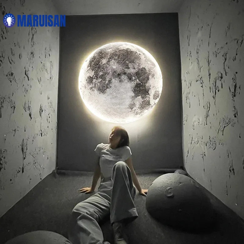 Modern LED Wall Lamp Moon Indoor Lighting For Bedroom Living Hall Room HOME Decoration Fixture Lights