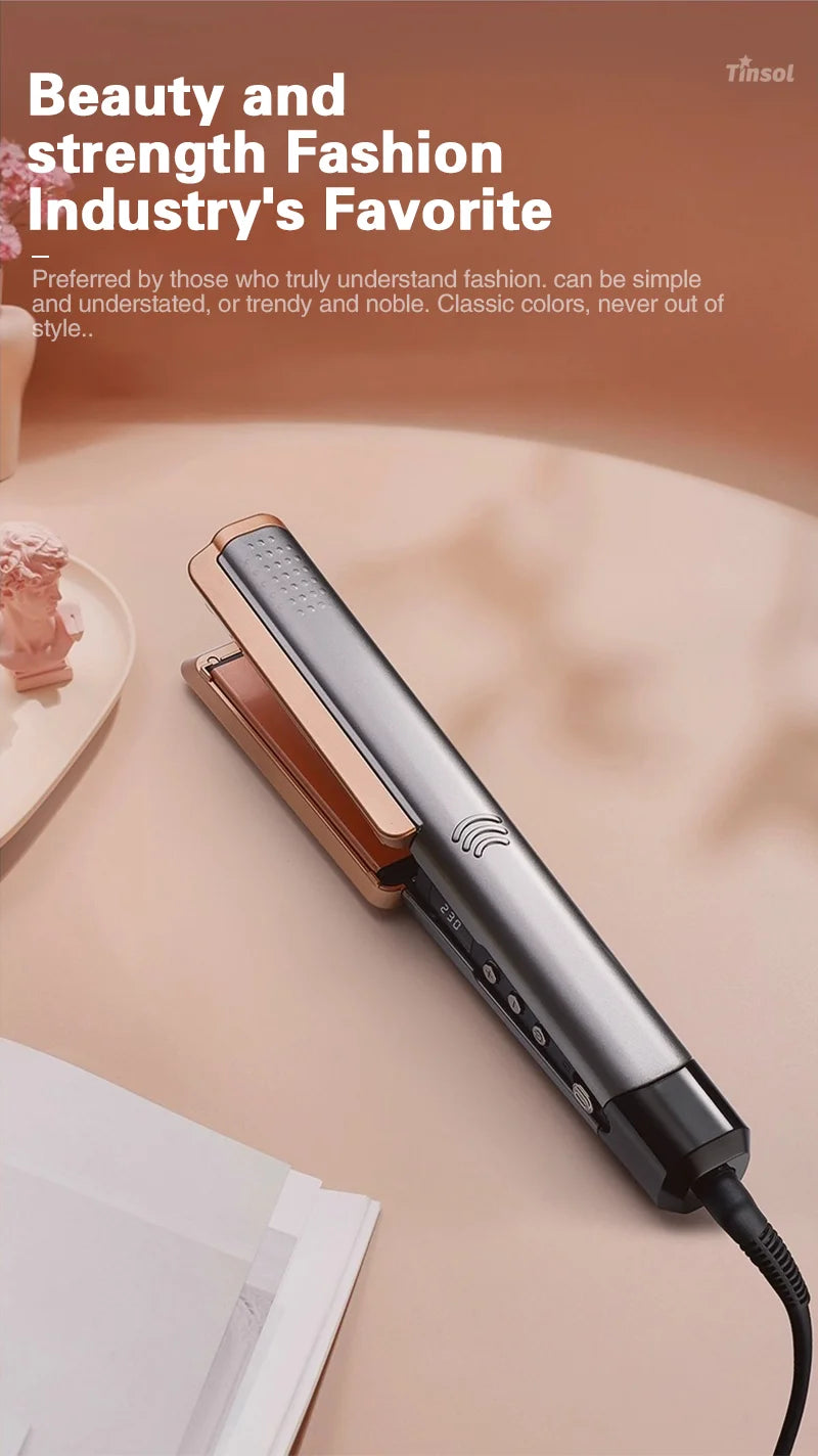 2 in 1 Hair Straightener Curling Ionizer with LCD Wide PanelProfessional Ceramic Hair Straightener with adjustable temperature