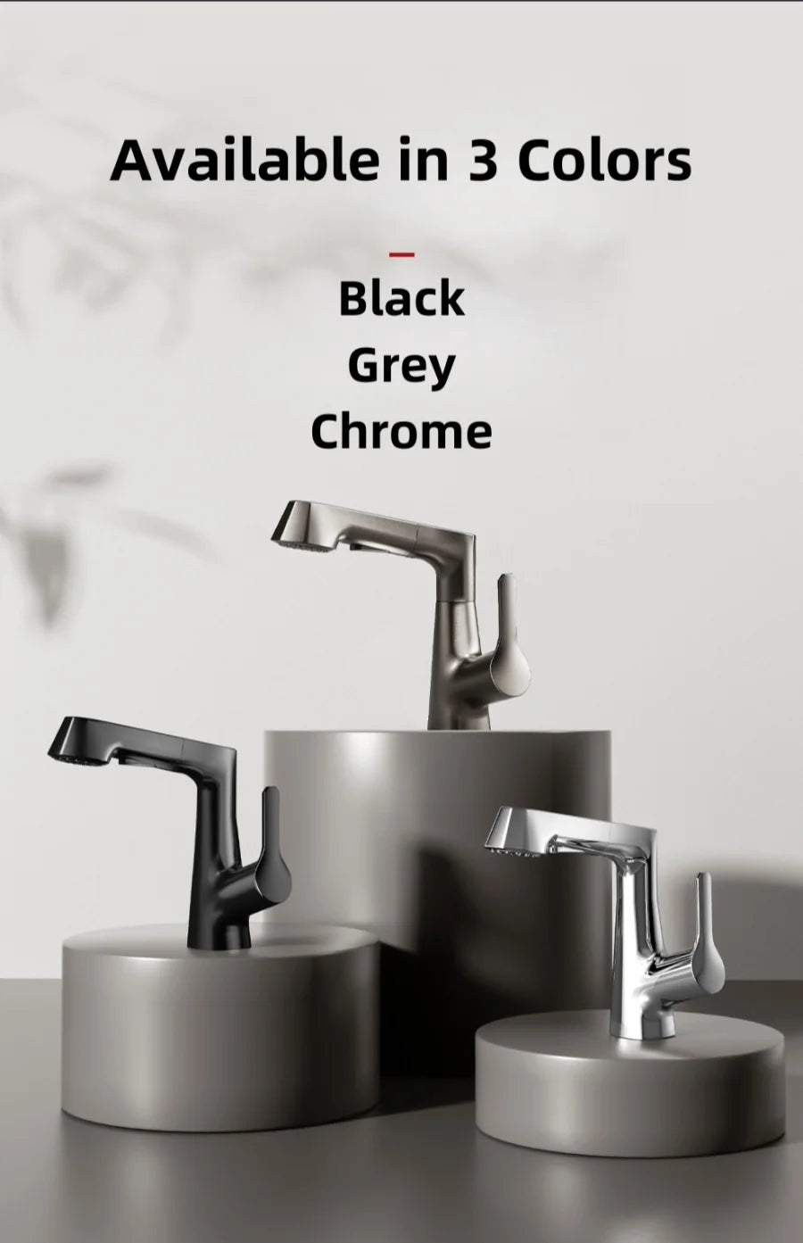 Bathroom Sink Faucet with Pull Out Sprayer Single Handle Single Hole 2 Spray Modes Bathroom Faucet Hot & Cold Water Mixer Tap
