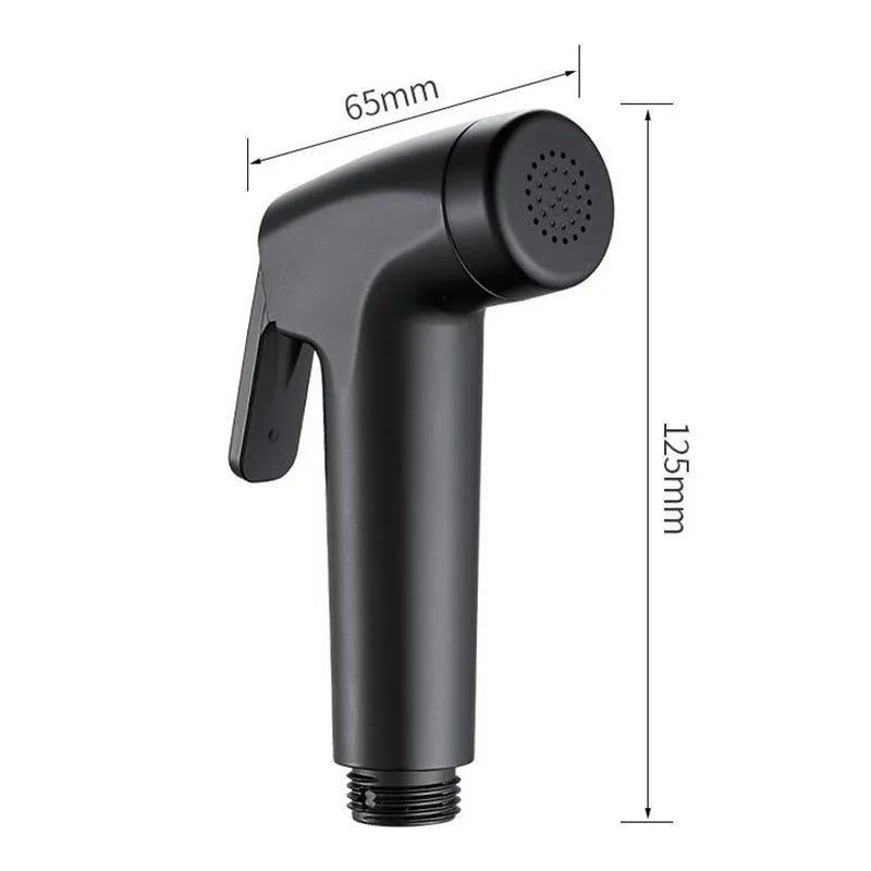 Black Bathroom Toilet wash Bidet Faucet Spray Gun Sprayer shower head Anal self cleaning Handheld water tap valve hose holder t
