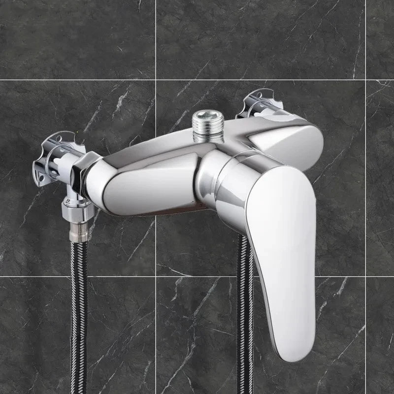 1/2" 3/4" Universal Bathroom Faucet Fixed Base Wall Mounted Tap Installation Adapter Shower Inlet Outlet Mix Water Valve Parts