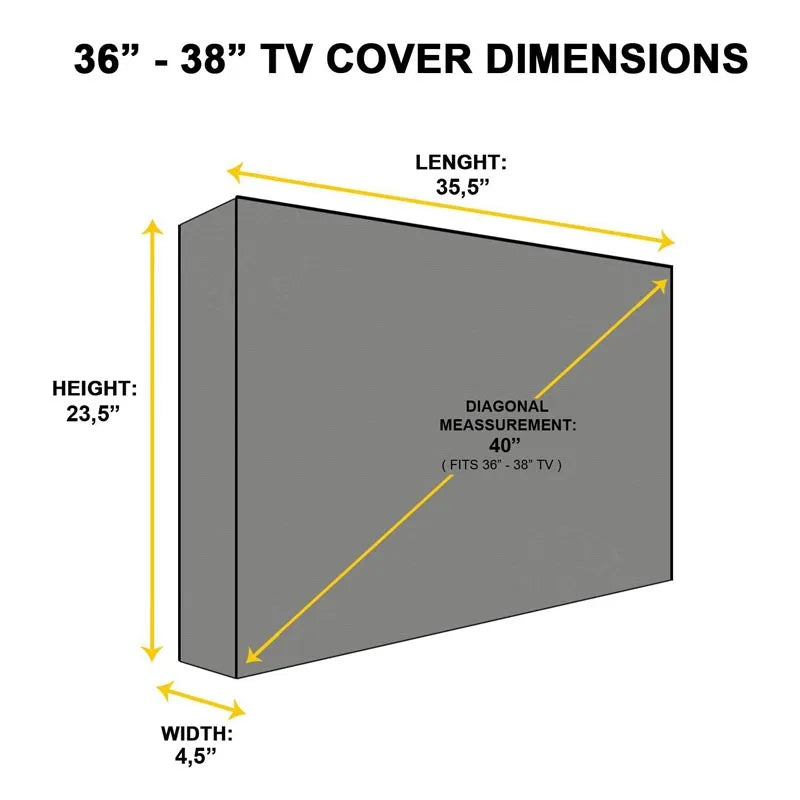 22 Inch to 75 Inch Outdoor TV Cover Screen Dustproof Waterproof Cover Sleeve Cover High Quality Oxford 600D Black Beige TV Box