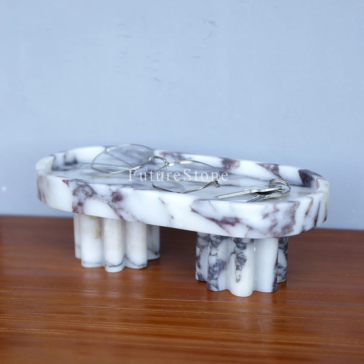 Modern Light Luxury Natural Marble Pallet Restaurant Advanced Decorative Tray Living Room Fruit Desserts Pastries Storage Pallet