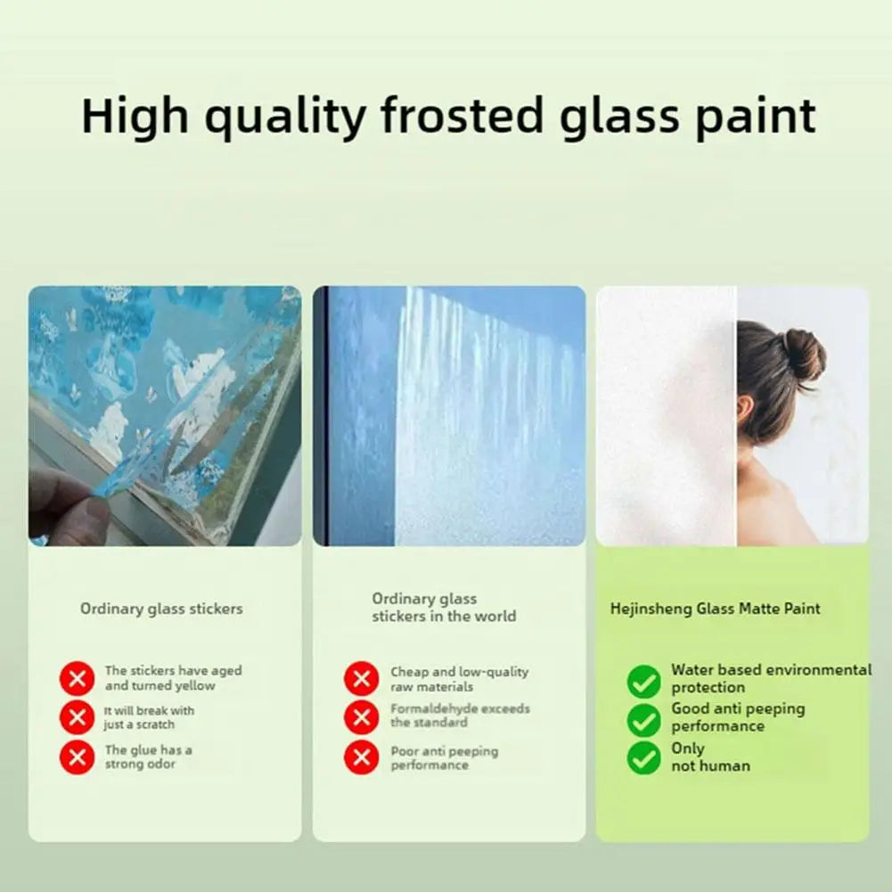 Frosted Glass Paint Frosted Paint Privacy Protection Bathroom Room Matte Anti Peeping Paint Coating Window Blackout Art Paint