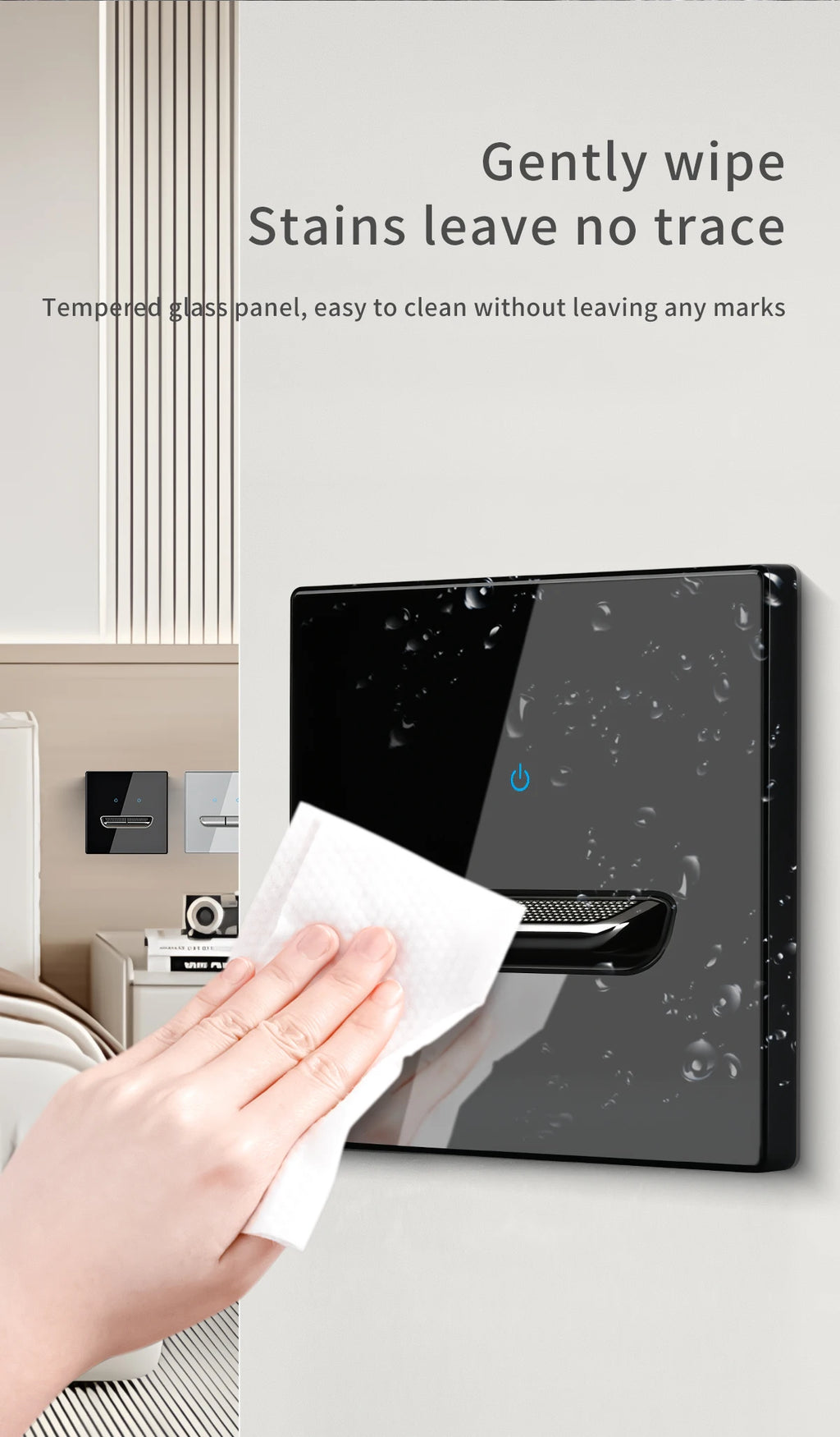 Black Tempered Glass Wall Switch Panel Led European 16a Socket Retro Toggle Light Switch Eu Uk Standard 2usb Socket 1Gang-4gang