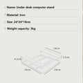 Laptop Stand for Notebook Pad Tablet Book, Dormitory Desktop Organizer Student Hanging Basket Under Desk Iron Layered Shelf