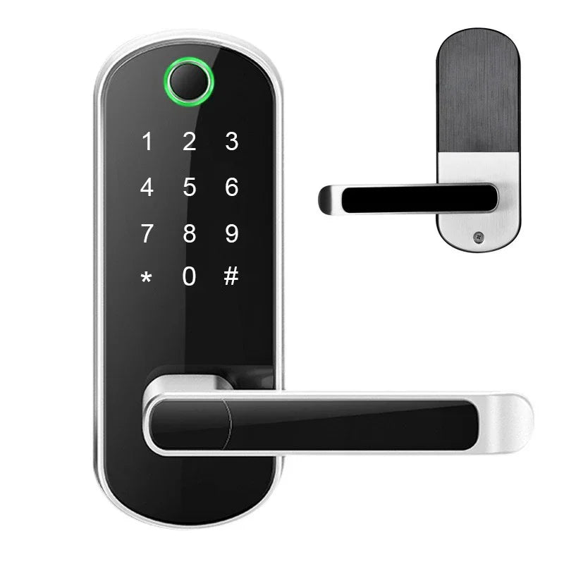 Tuya Smart Fingerprint Door Lock App Remote Control Keyless WIFI Digital Touchscreen Lock NFC with 2 IC Cards IP68 Waterproof