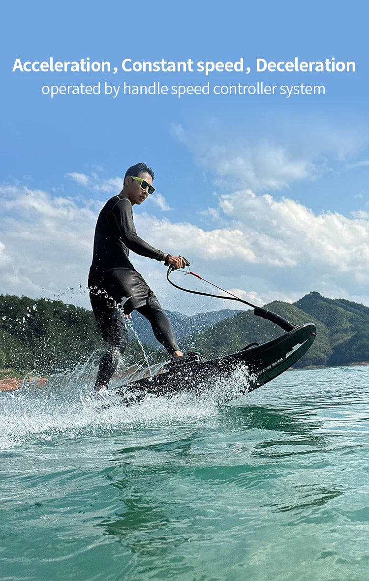 Jet Surfboard Carbon Fiber, Engine Powered Surfboard for Lakes Rivers, Motorized Jet Board for Adults Unisex, YS-08