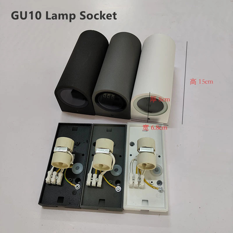 Tuya Smart LED Wall Light Up and Down RGB CCT Outdoor Bluetooth/WIFI APP Control GU10 Bulb Exterior Garden Porch Sconces Lamp