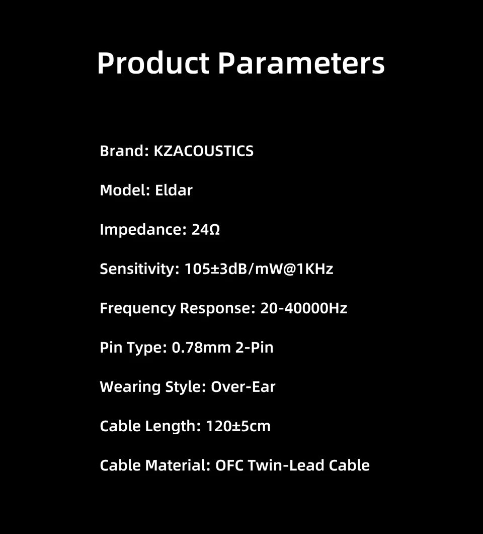 KZ Eldar 1DD In-Ear Monitor, Custom Dynamic Driver, Balanced Sound Fast Transient, HiFi Earphone