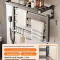 4-layer Intelligent Electric Heated Towel Rack Dryer With Fast Sterilization And Wall Mounted  No drilling required