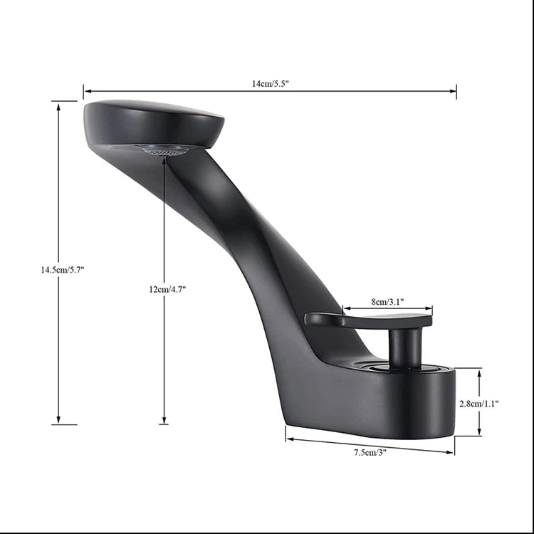 Luxury Bathroom Faucet Curve Single Handle Wash Basin Sink Faucet Hot And Cold Water Sink Mixer Tap Brass Deck Mounted Torneira
