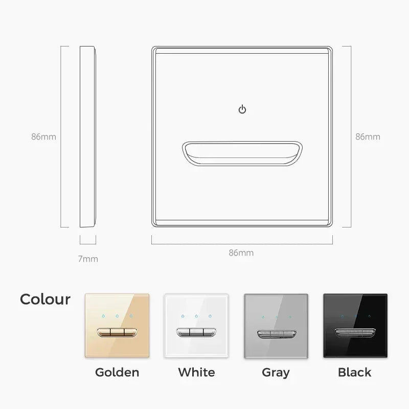 Black Tempered Glass Wall Switch Panel Led European 16a Socket Retro Toggle Light Switch Eu Uk Standard 1Gang-4gang 2usb Socket