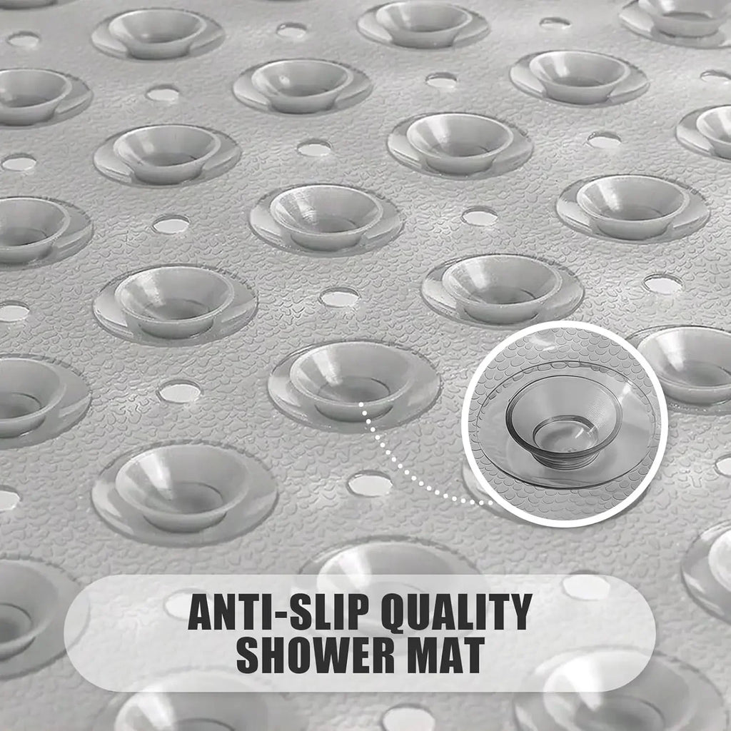 Square Shower Mat Bathtub Mat Non Slip 53x53cm, Square Bath Mat for Inside Shower Tub, Shower Stall Mats for Bathroom Floor