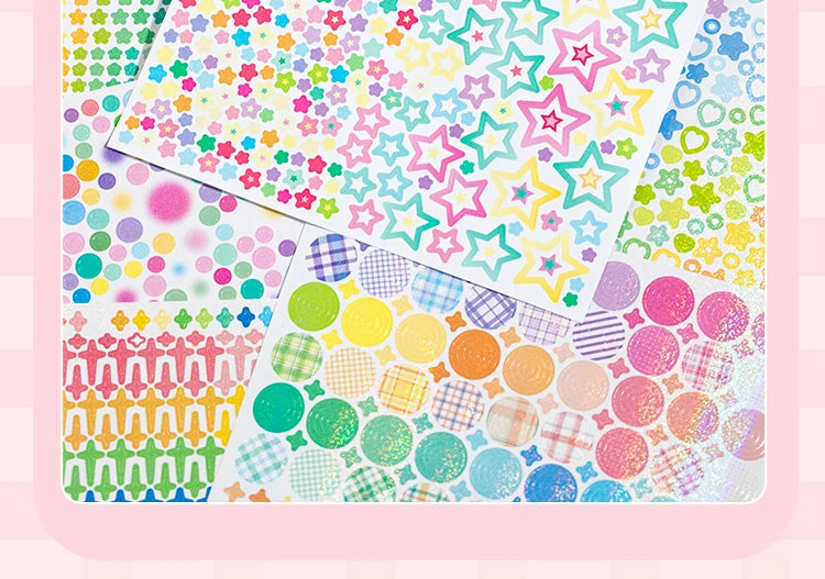 2 Types, 20 Sheets Per Pack, Star Date Series, Star Creative Sticker Book, Handbook, DIY Scrapbook, Picture Book C
