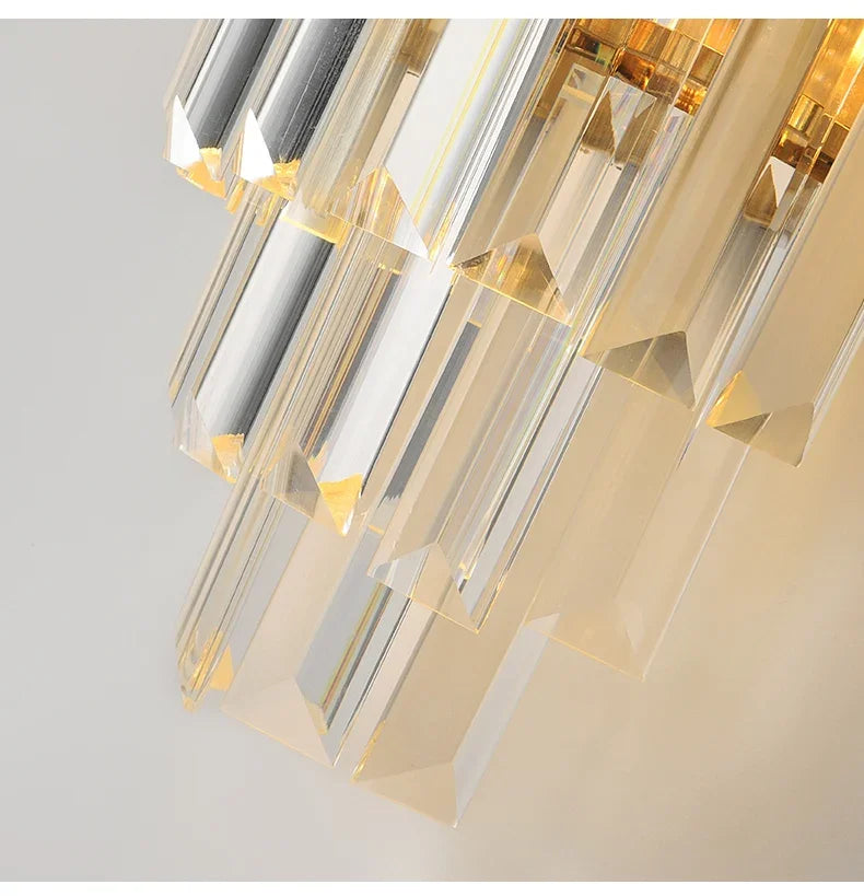 Modern Luxury Crystal Minimalist Creative Living Room Background Wall Staircase Wall Lamp Bedroom Bedside Lamps