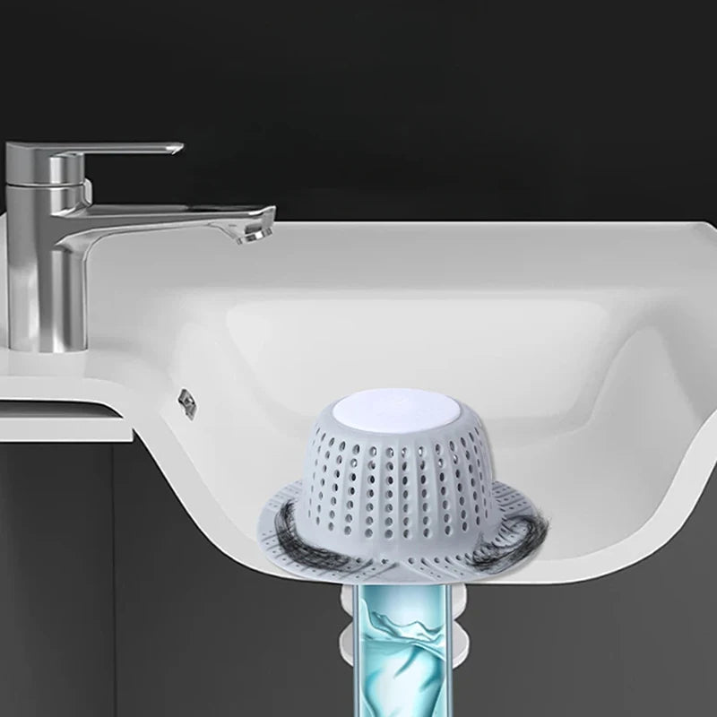 Anti-Clogging Filter Sewer Filter Net, For Shower, Bathtub, Sink Drain Trap, Silicone Collapsible Drain Protector,