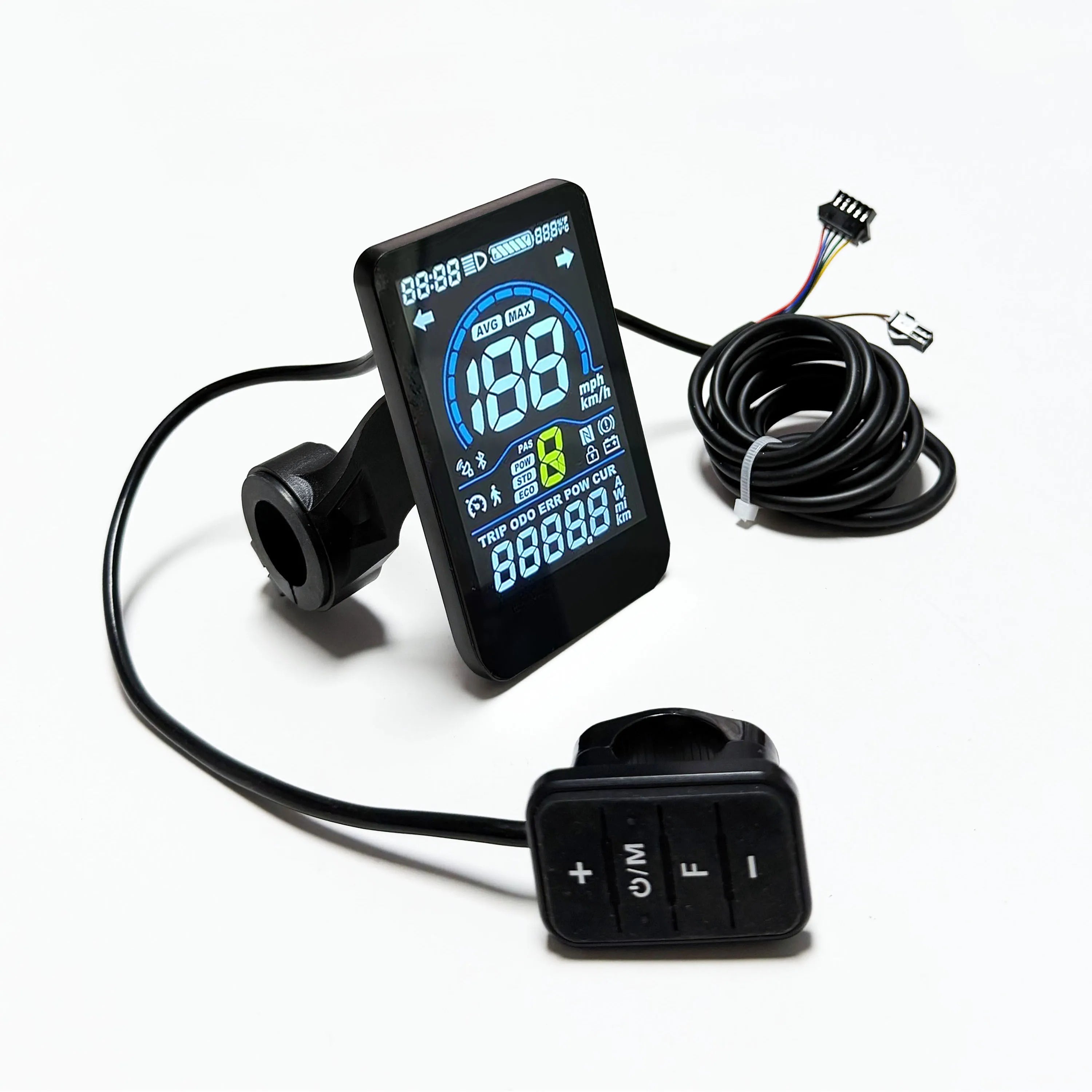 E-Scooter Brushless Motor Controller 9 MOSFET 24V 36V 48V 350W 500W 25A-30A With UART No.2 LCD Display, PAS,Throttle for E-Bike