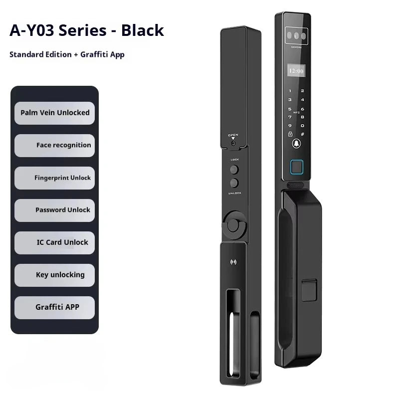 Standard Version Smart Lock  Aluminum Fully Automatic Fingerprint Face Recognition Palmprint Unlock