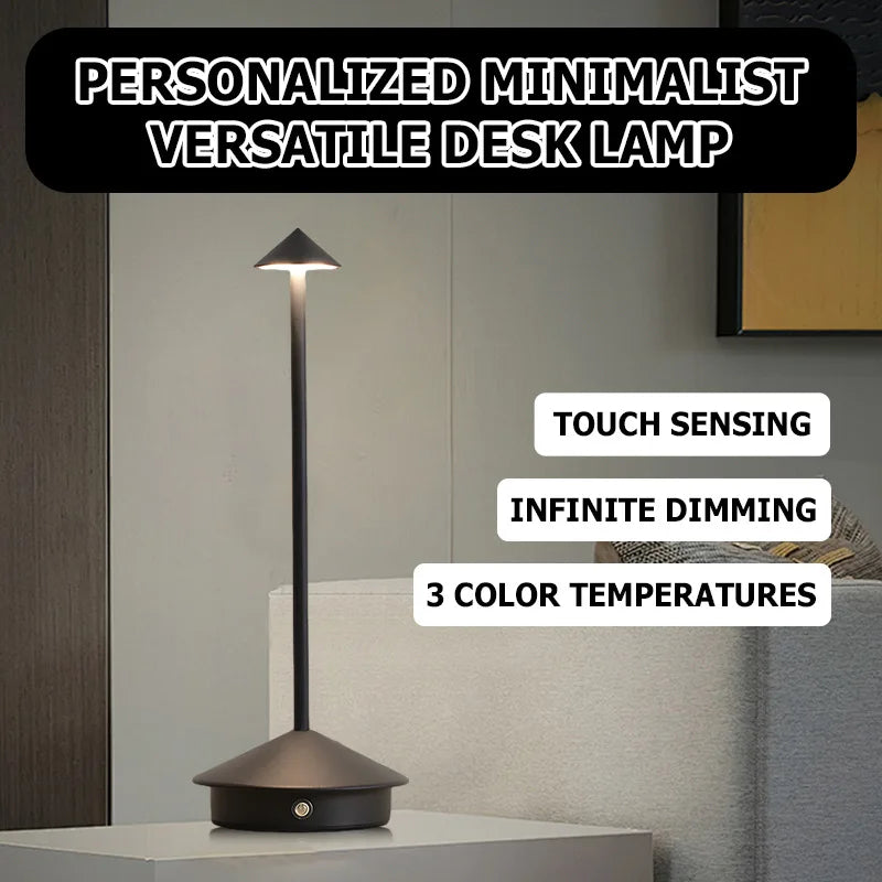 Rechargeable LED Wireless Cordless Table Desk Night Bedside Lamps Touch Sensor Decoracion Lamp for Restaurants Hotel Bedroom Bar