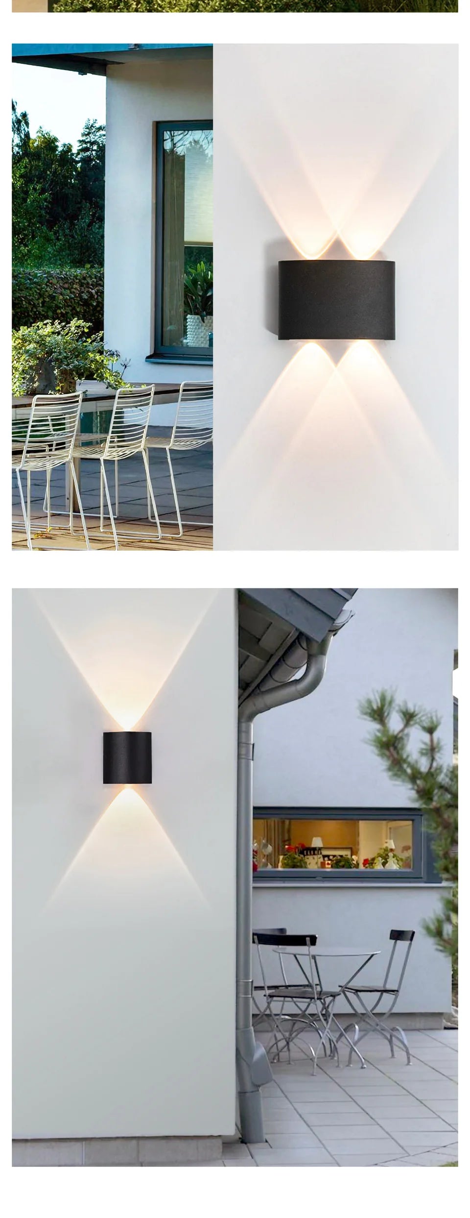 Modern style LED light source outdoor waterproof IP65 plastic garden lighting indoor bedroom living room staircase wall lamp