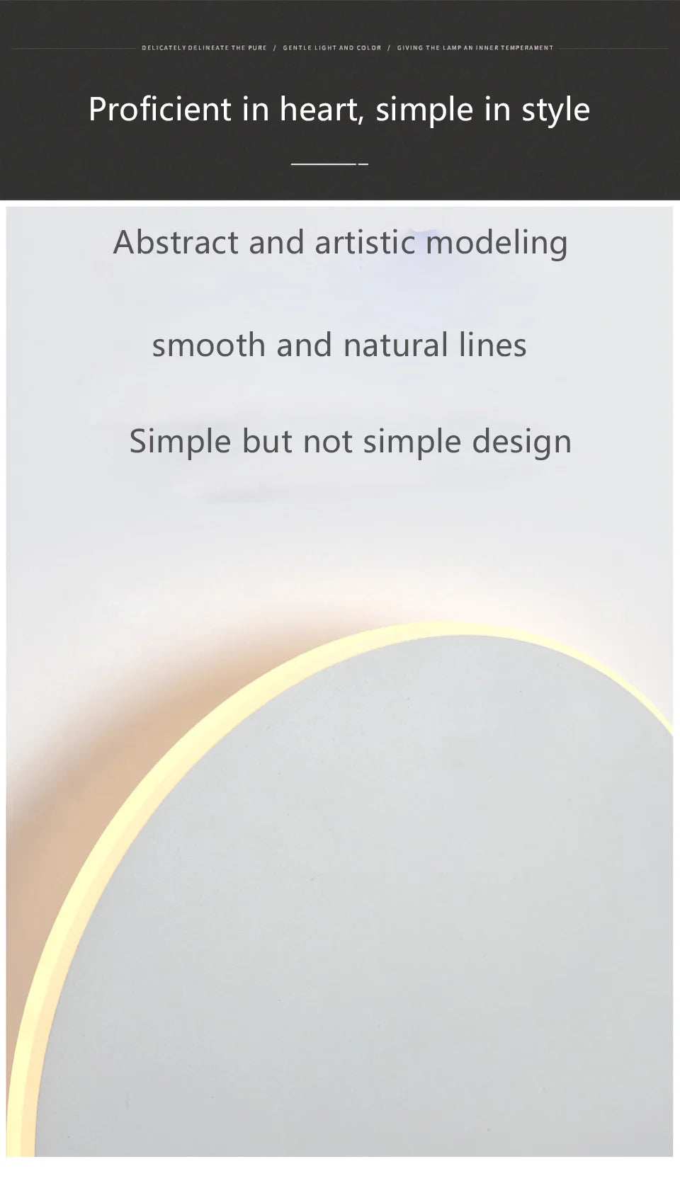 Round wall lamp/modern minimalist style bedroom bedside table staircase porch LED light source human body touch sensor