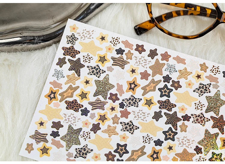 2 Types, 20 Sheets Per Pack, Star Date Series, Star Creative Sticker Book, Handbook, DIY Scrapbook, Picture Book C