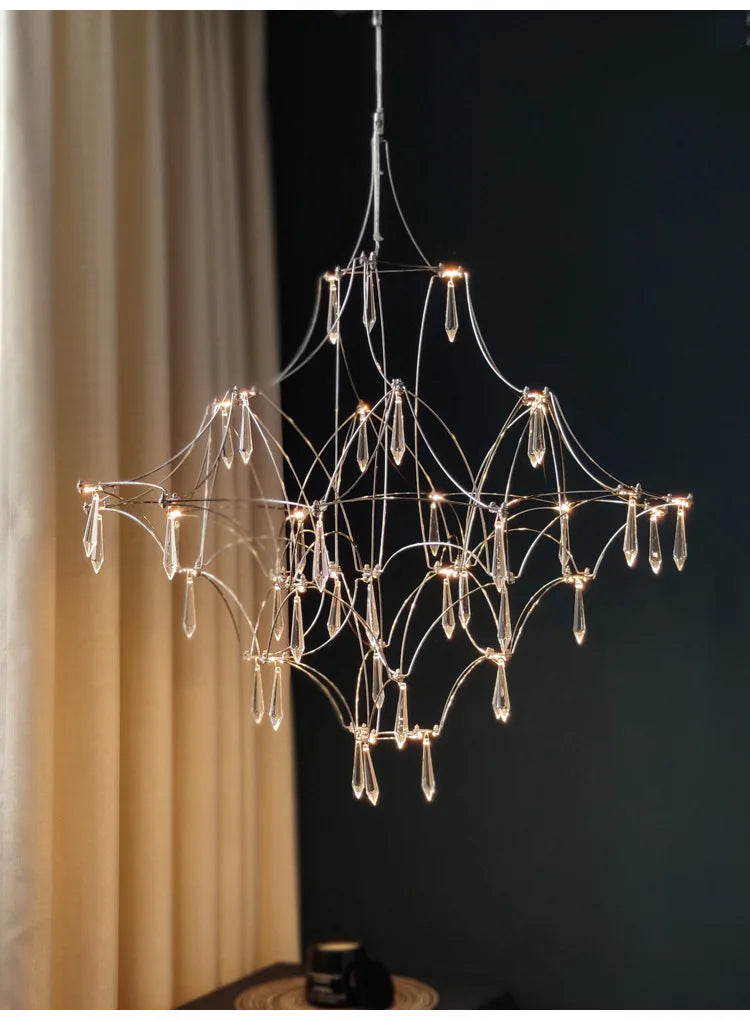 Luxury Chandelier LED Crystal Chandelier Restaurant Modern Light Romantic Living Room Villa Full of Stars Decorative Lighting