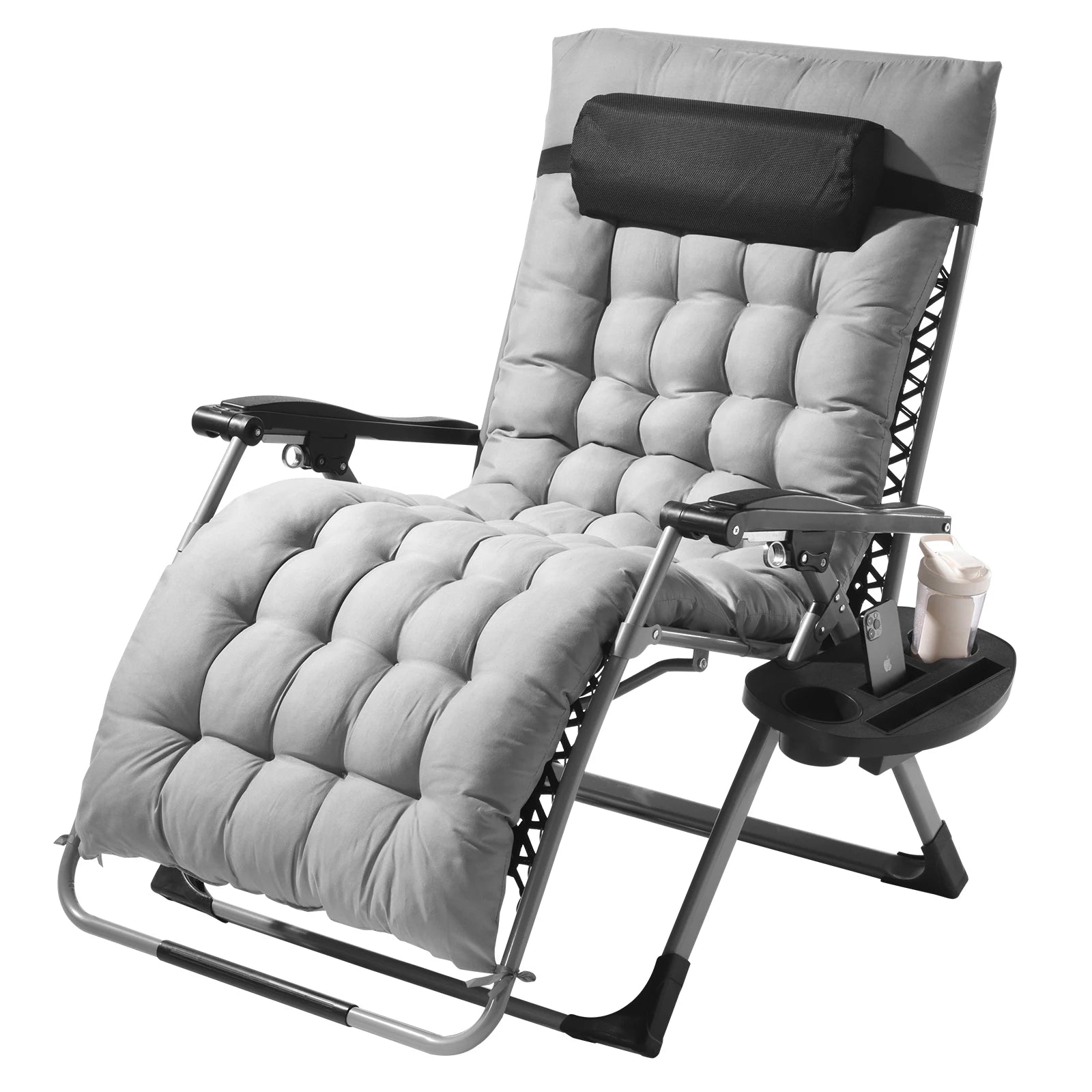 SucceBuy Zero Gravity Chair Zero Gravity Recliner Lounge Chair Adjustable Anti Gravity Chair with Cushion Footrest and Cupholder