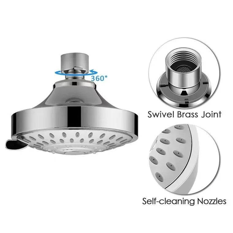 5 Modes High Pressure Shower Head 4Inch Sprayer Adjustable Rainfall Shower Head Sprayer Bathroom Fixture Faucet Replacement Part