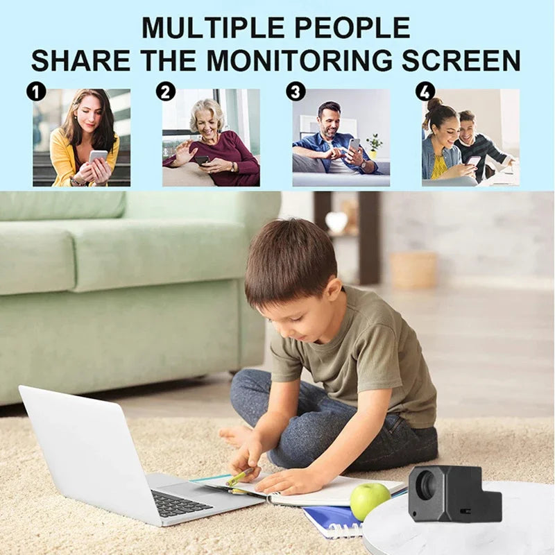 Security Camera 4K Smart Home Monitor with 150° Wide Angle & Infrared Night Vision, WiFi Surveillance Cam with Motion Detection