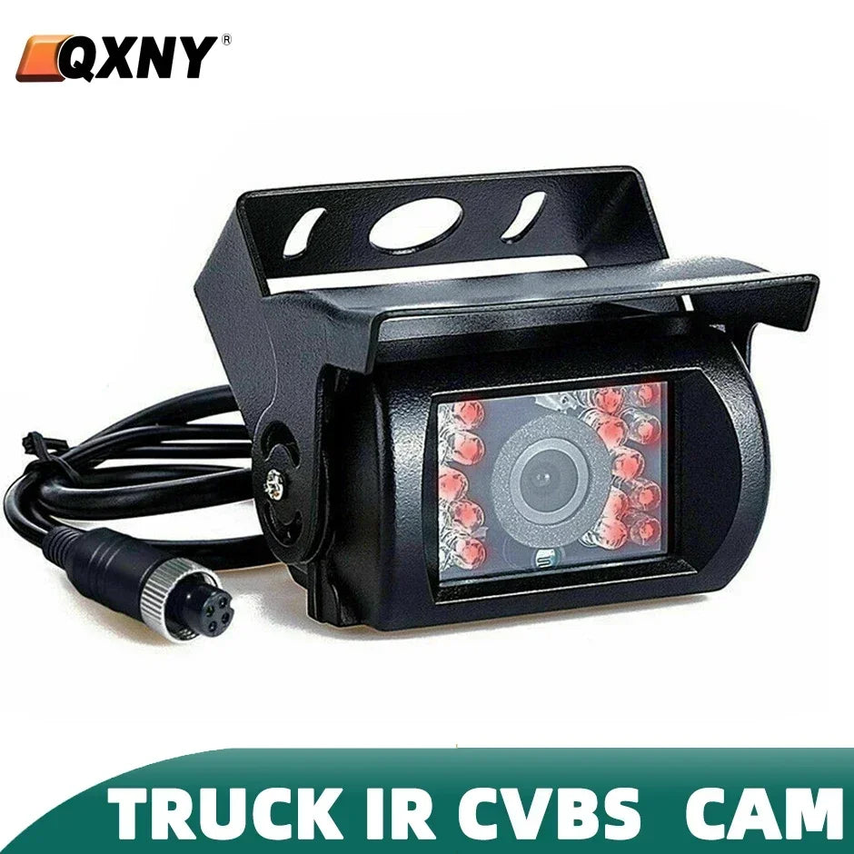 HD 12V/24V Backup Camera Heavy Duty IR Night Vision Waterproof Vehicle Rear View HD Cam for Car Bus Lorry Trailer Pickups RV