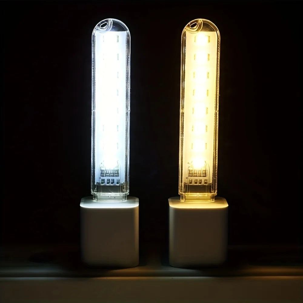 2 Mini Portable USB 5V Led Night Lights, Reading Camping Lights, Notebook Gadgets, Study Lights