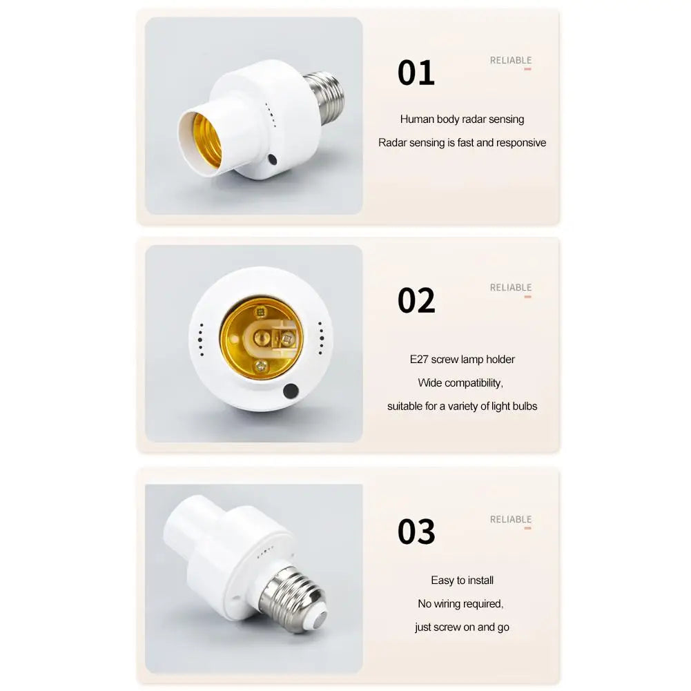 E27 Smart Lamp Holder Infrared Wireless Remote Control Timer Switch 220V House Switch Baby Room Bedroom Switch ﻿