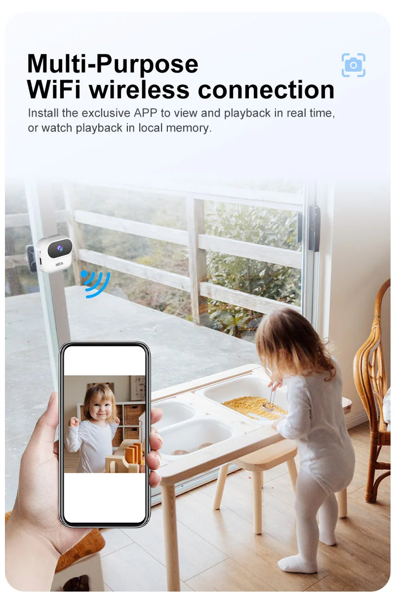 Ourlife HD Mini Camera WiFi Smart Home Security Camera Monitor Camcorders Video Surveillance Camera With Motion Tracking
