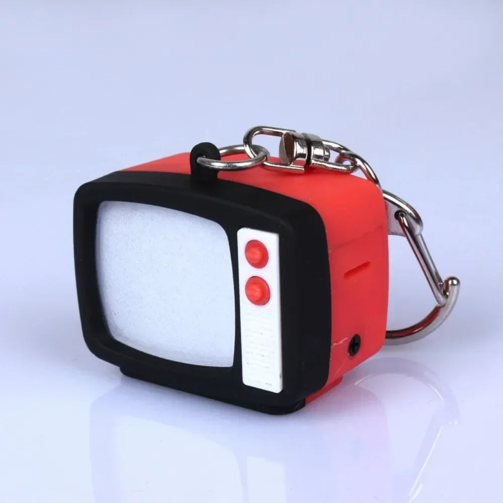 Creative Retro Television Keychain Model  Keychain Pendant Creative Children  Miniature Television Tv Led Keychain Home