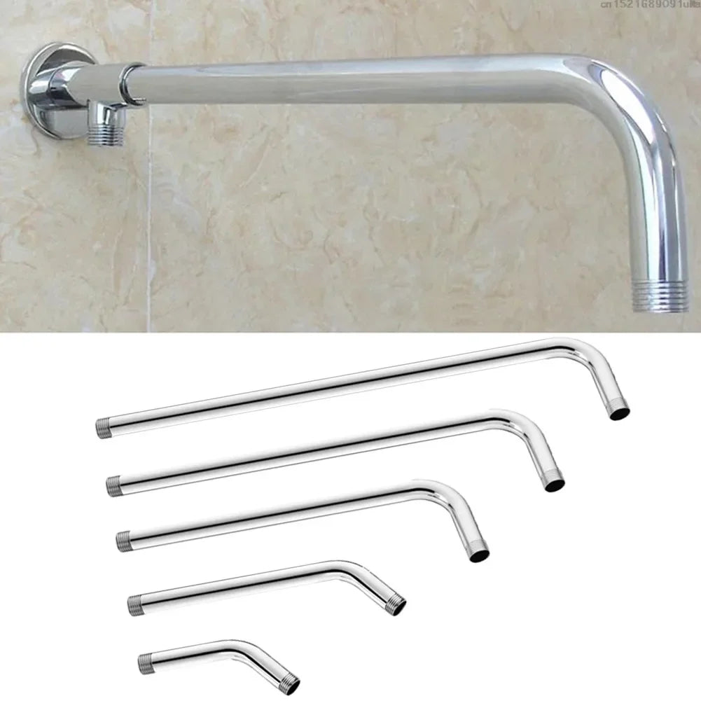1PC Wall Shower Arm Shower Head Extension Pipe Stainless Steel Arm Bracket Bathroom Home Accessories