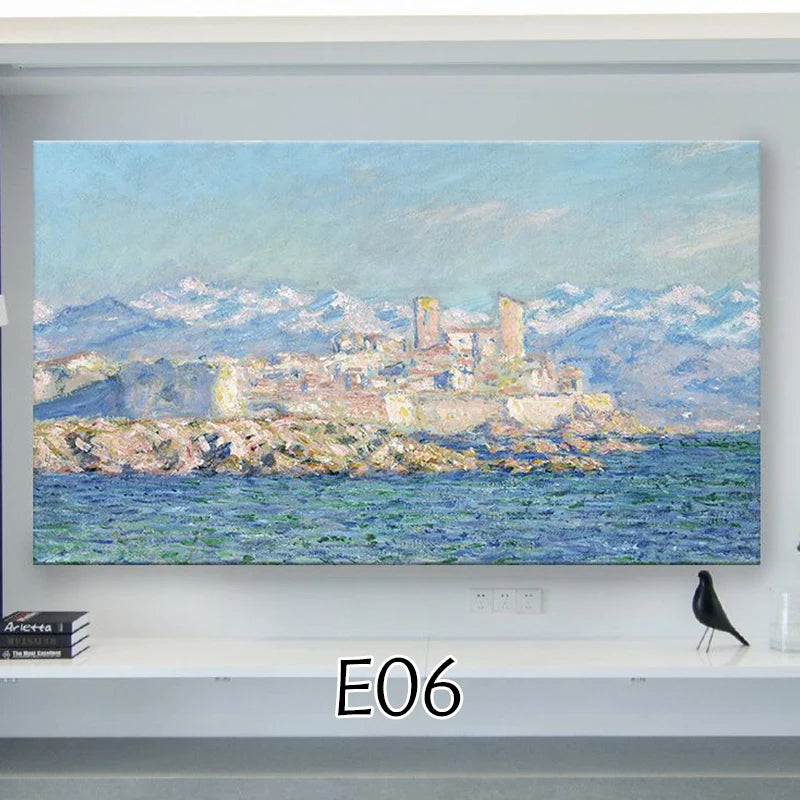 TV Screen Dust Proof Cover Landscape Pattern TV Monitor Cover 32-75 inch High Elastic LCD Protector Cloth