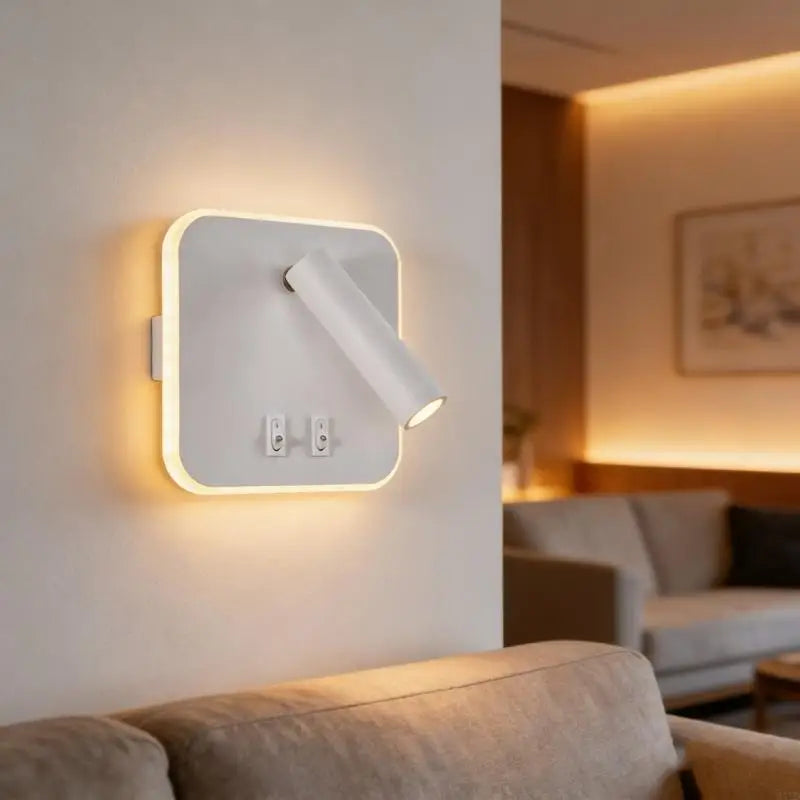 Modern Wall Lamp with Adjustable Light Mode and USB Port Bedroom Wall Lights for Home Decorating and Night Reading M4YD