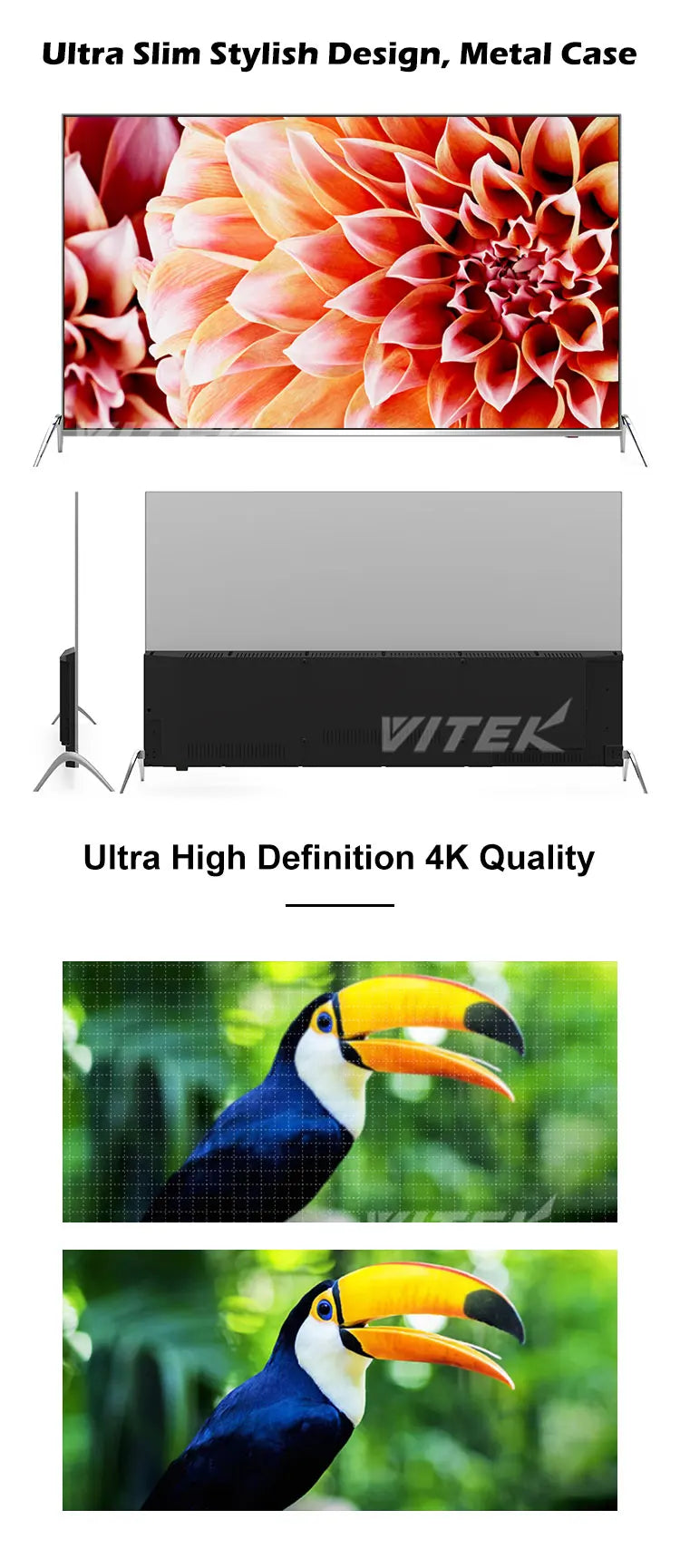 LED 85 Inch Big Size Frameless 4K Smart TV Multi-language Wifi Online Television for Home Office