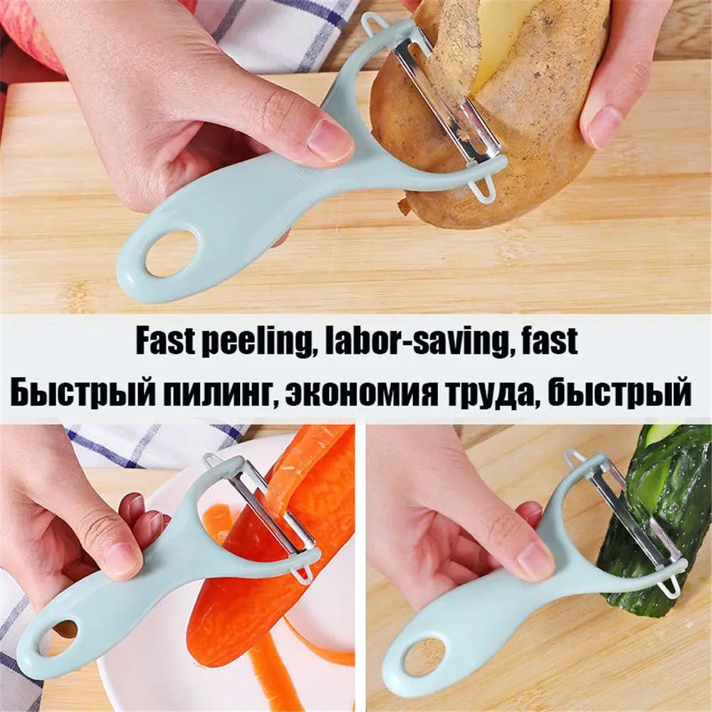 Household Kitchen Gadgets Fruit Vegetable Tool Stainless Steel Planer Cucumber Slicer Planer Potato Peeler