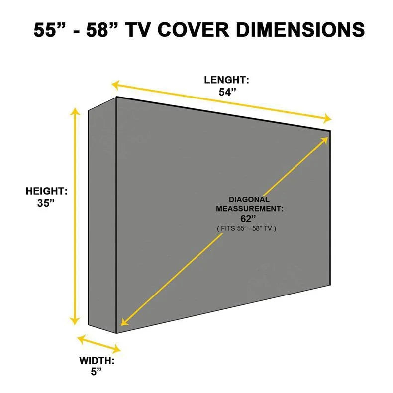 Garden Patio Outdoor TV Covers Protect TV Screen Weatherproof Dust-proof Oxford Fabric Dust Cover for Flat Screen Television