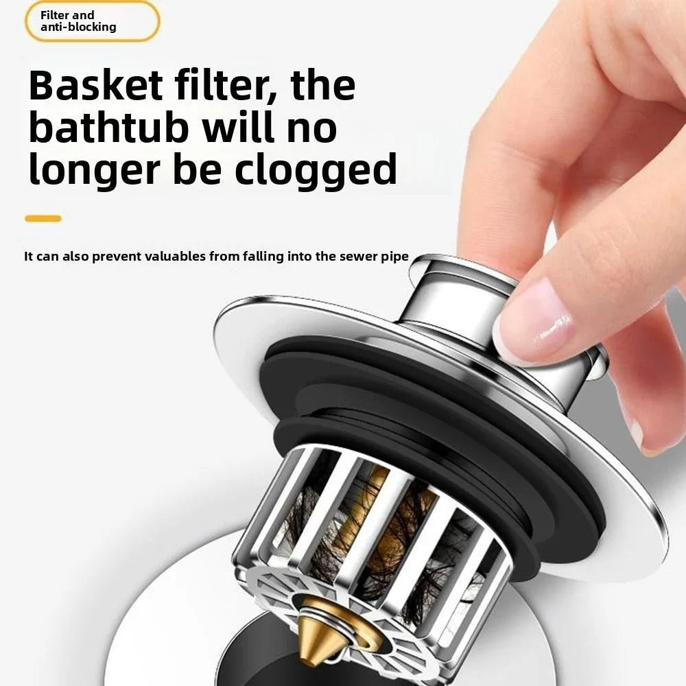 Universal Pop-up Bathtub Stopper Rustproof Anti-clogging Bathtub Drain Stopper Sturdy Drain Protector Drain Plug