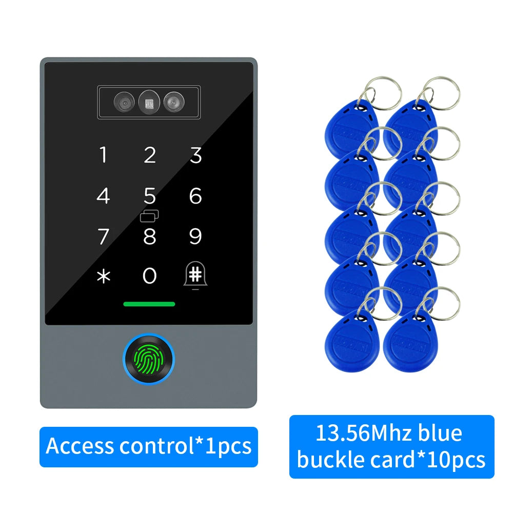 TTLOCK Face Recognition Video Doorbell Intercom Attendance Machine Fingerprint + Palm Vein + 3D Facial Recognition 3-in-1 IP67