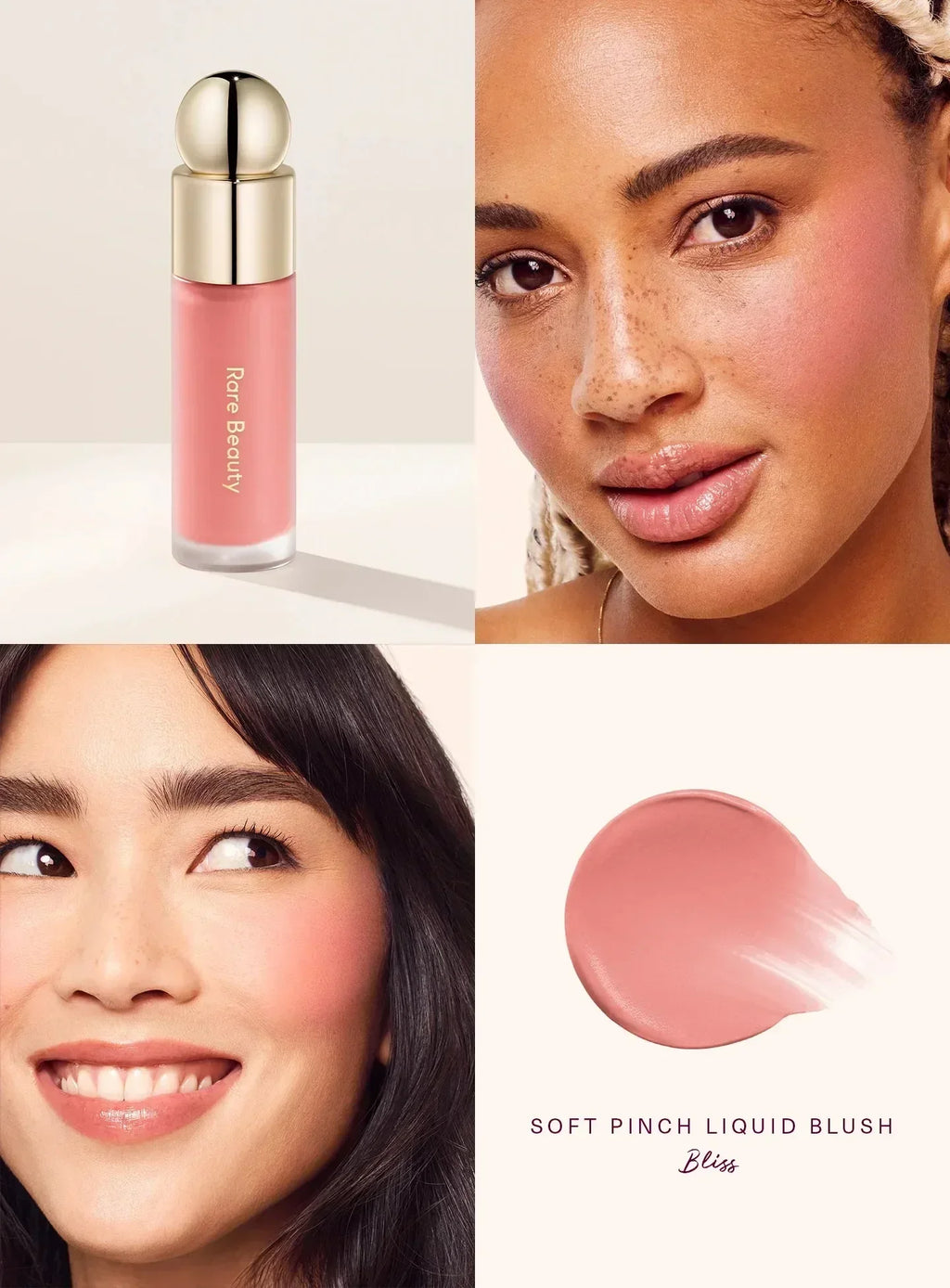 Rare Beauty Makeup Soft Pinch Tinted Lip Oil Stain Lip Gloss Delight Hope Happy Wonder Liquid Blush Cosmetics Face Eye Blusher